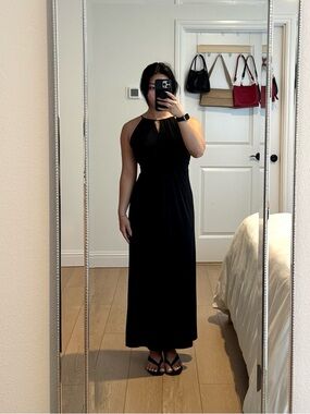 LOFT Long Black Dress